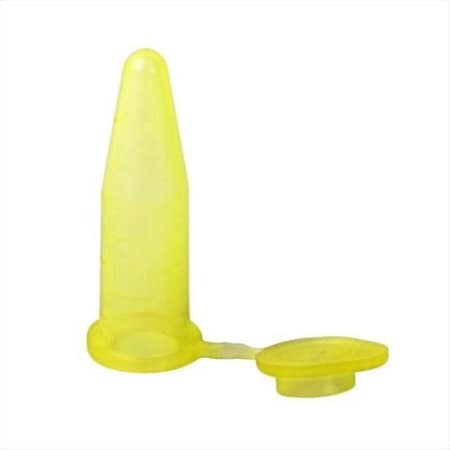 Bio Plas 1.5 ml G - Tube- Flat Top Microcentrifuge Tube - 500 pk - Yellow, 500PK 4032