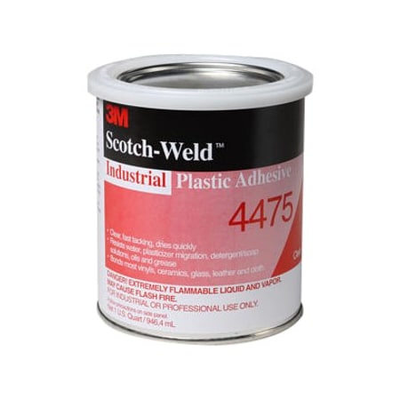 3M Epoxy Adhesive, 4475 Series, Amber, 1 qt, Dual-Cartridge 4475