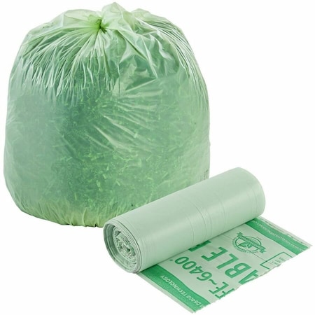 Stout 13 gal Trash Bags, 0.85 mil (22 Micron), Green STOE2430E85