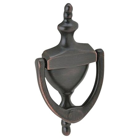 Schlage Door Knocker, Solid Brass, Aged Bronze, 3-15/16 in Mounting Hole SC2-3125-716