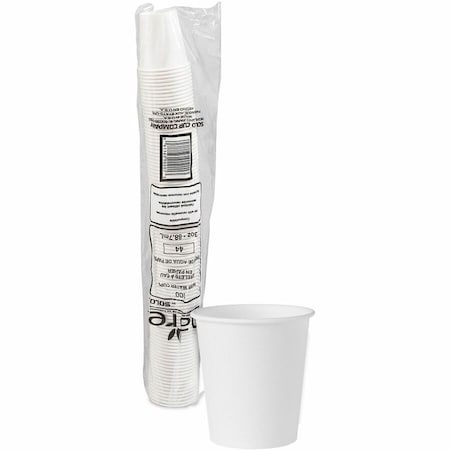 Solo Paper Water Cups, 3 oz, White, PK100 44-2050