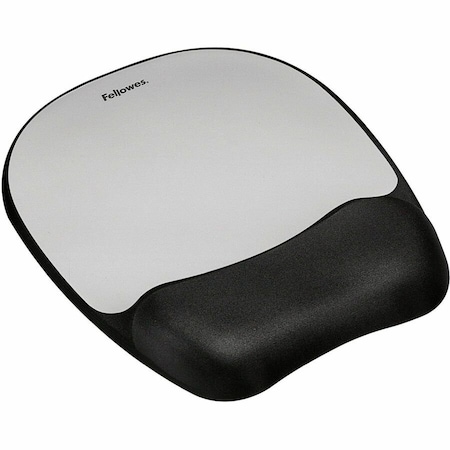 Fellowes Mouse Pad, Black/Silver 9175801