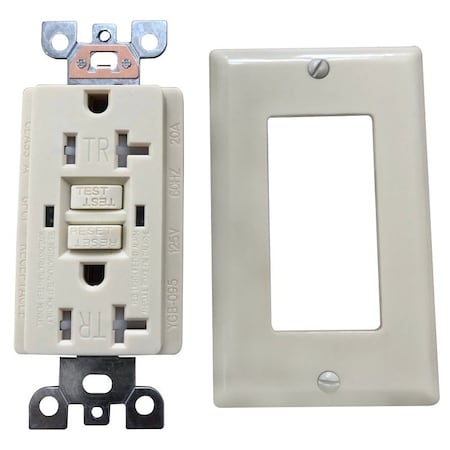 Genmax Genmax GFCI Outlet, 20 A, Ivory TR20VST