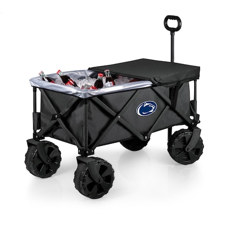 Picnic Time Family Of Brands NCAA Penn State Nittany Lions Adventure Wagon Elite All-Terrain Folding Beach Wagon 741-85-679-494-0