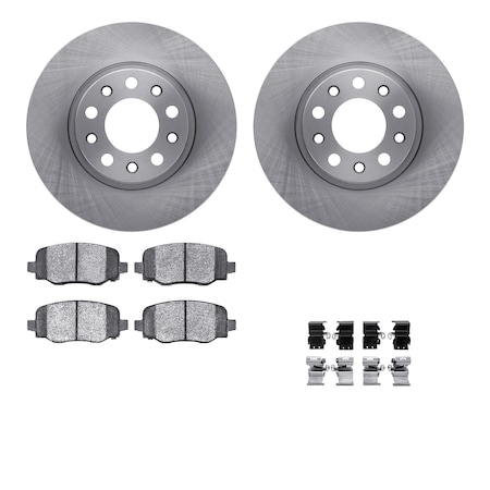 Dynamic Friction Co DFC Brake Rotor with 5000 Brake Pads and Hardware Kit 6512-42108