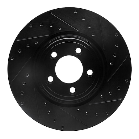Dynamic Friction Co DFC Brake Rotor - Drilled and Slotted - Black 633-20019R