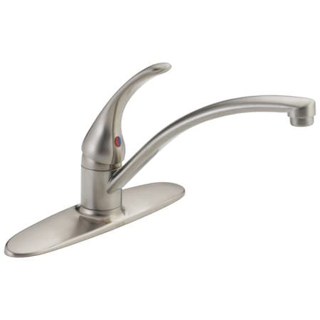Delta Foundations Single Handle Kitchen Faucet In Stainless B1310LF-SS