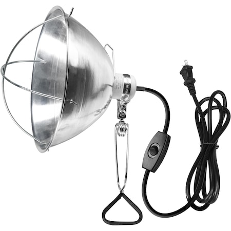 Simple Deluxe Adjustable Clamp Lamp with 10.5' Aluminum Reflector and Bulb Guard, 250W E26 Socket Bulb Not Inclu PTCLAMGUARDXLV2