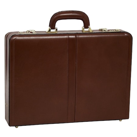 A1 Luggage Reagan - Brown Leather Attache Case A12450504