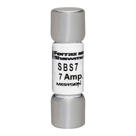 Mersen Fuse, 1 3/8 in L, 600 V AC, 7 A SBS7