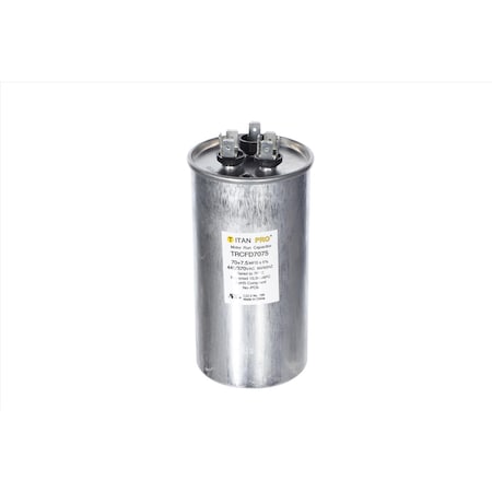 Titan Pro 70+7.5 MFD 440 V Round Run Capacitor TRCFD7075