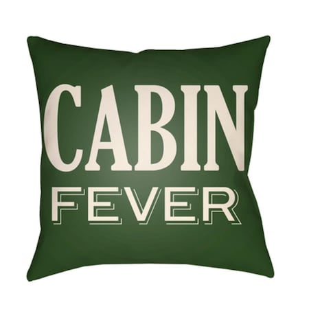 Artistic Weavers Lodge Cabin Cabin Fever Poly Filled Pillow - Dark Green & Beige - 26 x 26 in. LGCB2035-2626
