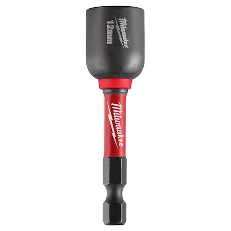Milwaukee Tool Nutsetter, L:2 9/16", Socket:12mm 49-66-4612