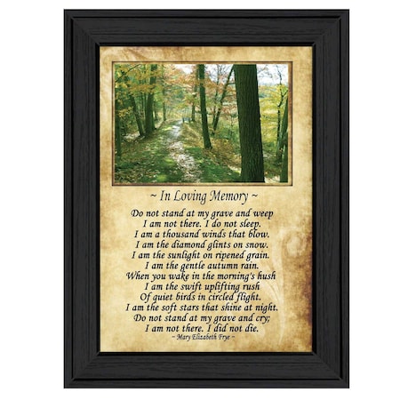 Homeroots In Loving Memory 1 Black Framed Print Wall Art 415587