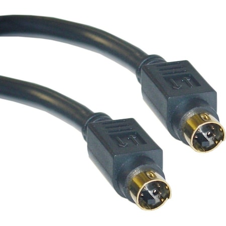 Cable Wholesale S-Video Cable, MiniDin4 Male, Gold-plated connector, 50 foot 10S2-01150G