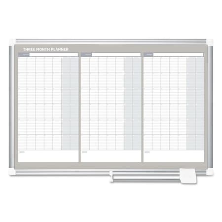 Alfred Music BVC 36 x 24 in. Magnetic Dry Erase Calendar Board, Silver Aluminum Frame SW2659669