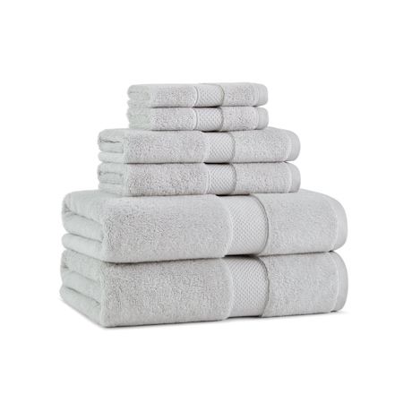 Arkwright Home Egyptian Cotton 6pc Towel Set Light Grey - 1 Set P-EGYP-SET-LGY