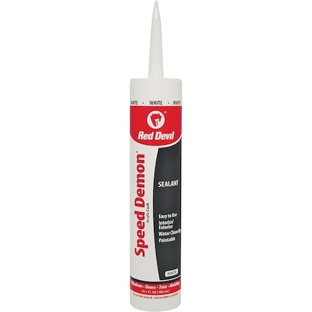 Red Devil SPEED DEMON 0 GeneralPurpose Acrylic Caulk, White, 40 to 90 deg F, 101 floz Cartridge 736