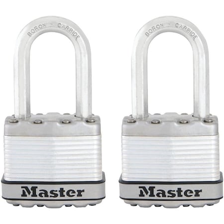 Master Lock Magnum Series Padlock, Keyed Alike Key, 5/16 in Dia Shackle, 1-1/2 in H Shackle, Stainless Steel Body M1XTLF