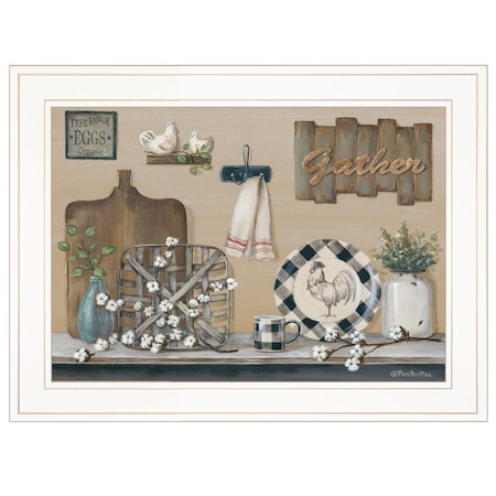 Homeroots Farmhouse Kitchen White Framed Print Kitchen Wall Art 406806