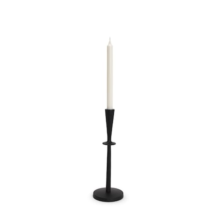 Homeroots 13" Black Metal Abstract Tabletop Candle Holder 608431