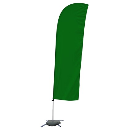 Showdown Displays 10.5 Ft Solid-Color Value Blade Sail Sign Kit (Single-Sided With Scissor Base) - Emerald Green 191549-EMER