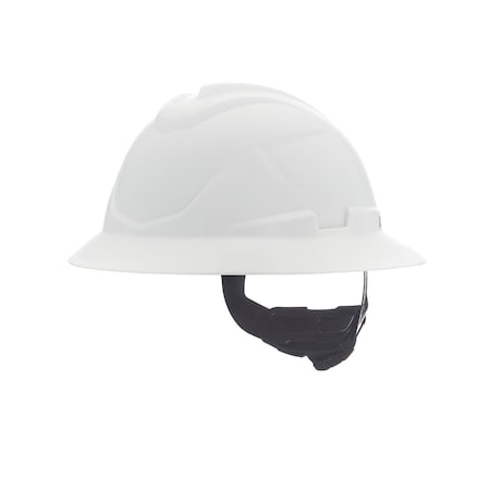 Msa Safety V-Gard C1 Full Brim, Non-Vented, Fas-Trac III, Type 1, Class E, White 10215837