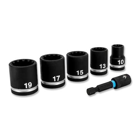 Spyder 6pc 3/8in Drive Standard Impact Socket Set, MM 19706