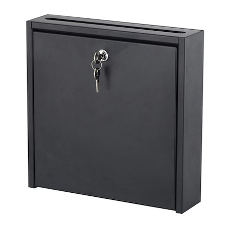 Betterbeds 12 x 12 x 3 in. Wall-Mountable Interoffice Mailbox, Black BE687838