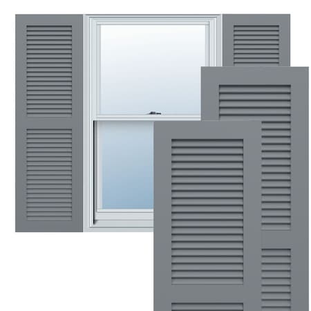 Ekena Millwork True Fit PVC Two Equal Louver Shutters, Ocean Swell, 15W x 41H, PR TFP101LVF15X041CH