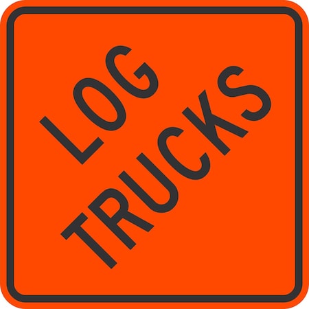 Lyle Log Trucks, 24x24, Non-Reflective, Orange G-13401-NA_24x24