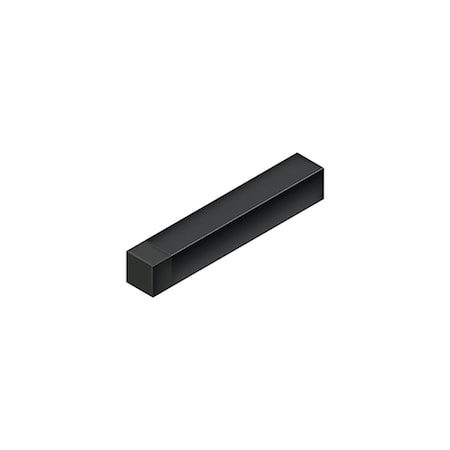 Deltana 4 Modern Square Heavy Duty Door Bumper; Steel Black Finish BDSS40U19