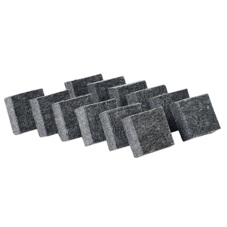 Charles Leonard Multi-Purpose Felt Erasers, 2" x 2", Charcoal, 12PK 74520
