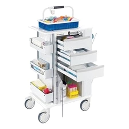 Marketlab Medical Procedure Cart, Aluminum, 38 in H 21491E