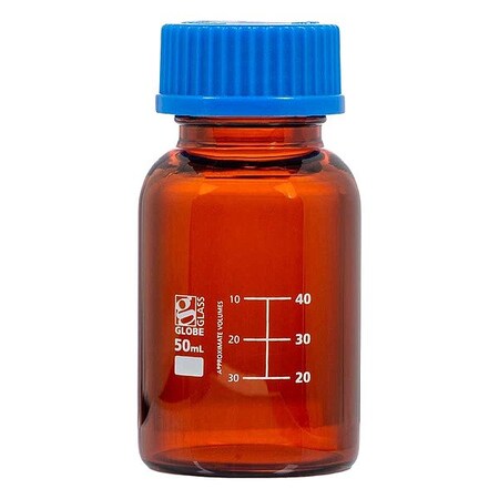 Globe Scientific Media Bottle, Boro Glass, 87mm H, PK10 8110050
