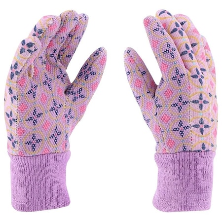 Miracle-Gro MG65757Y Youth Garden Gloves, Knit Cuff, CottonPolyesterPVC, MultiColor MG65757/Y