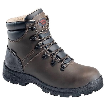 Avenger Safety Footwear Men's 6-Inch Work Boot, 11 1/2 M, Steel Toe, 6 in H, Brown, A8225 A8225