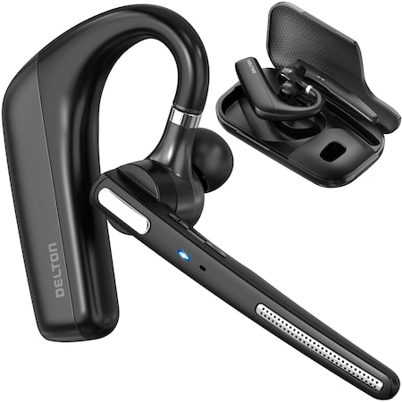 Delton Bluetooth headset with Charging case - Black 90X