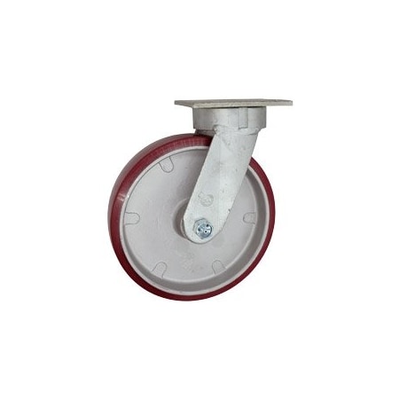 Service Caster 8 Inch Kingpinless Poly on Aluminum Wheel Swivel Top Plate Caster SCC-KP30S820-PAR