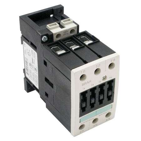 Brah Electric , Direct Replacement 32A 600V 3P with 120VAC Closing Coil for Sirius Contactor 3RT1034 B3RT1034