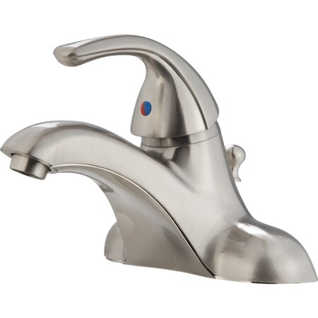 Home Impressions Brushed Nickel 1-Handle Lever 4'' Centerset Bathroom Faucet with Pop-Up F4510022NP-JPA3