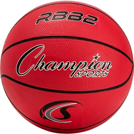 Champion Sports 27.5 in. Pro Rubber Basketball, Red RBB2RD