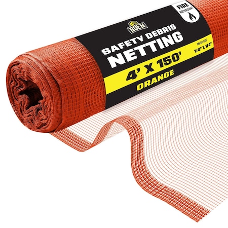 Boen Safety Netting, Orange, FR, 4ftX150ft SN-20005