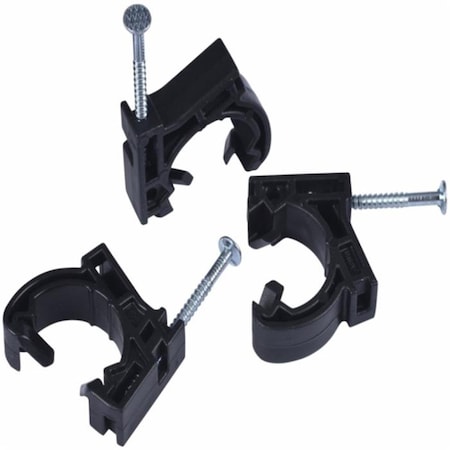 Oatey 0.5-0.75 in. Half Clamp with Nail - Bag of 100 34285