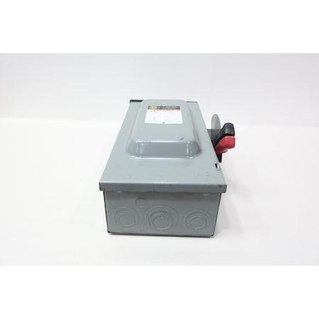 Square D FUSIBLE DISCONNECT SWITCH 60A AMP 3P 600V-AC/DC H362RB