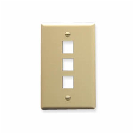 Maxpower Faceplate- Oversized- 3-Port - White MA571205