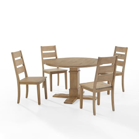 Crosley Joanna 5-Piece Round Dining Table Set For 4 KF13062RB-RB