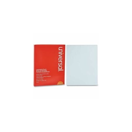Universal Laminating Pouches, 5 mil, 9" x 11.5", Matte Clear, 100PK UNV84624