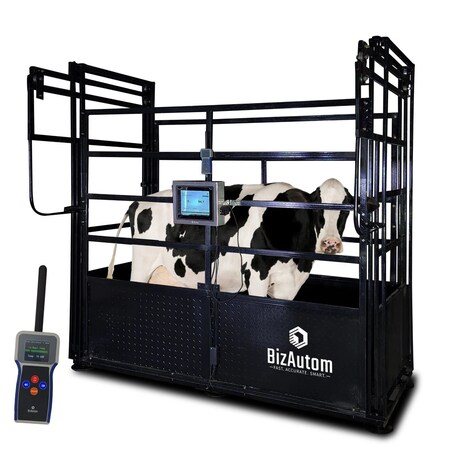 Prime Systems BizAutom Livestock Caged Scale w Bio Microchip Thermometer and SCADA System BA-LCCS-BMT