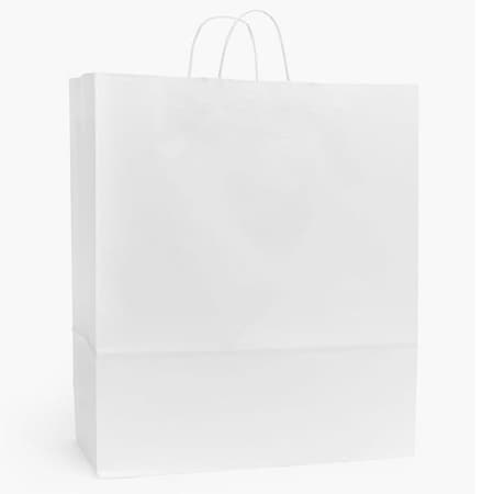 Nashville Wraps White Kraft Paper Shopping Bags, Queen 16x6x19in, 100PK DOWHH